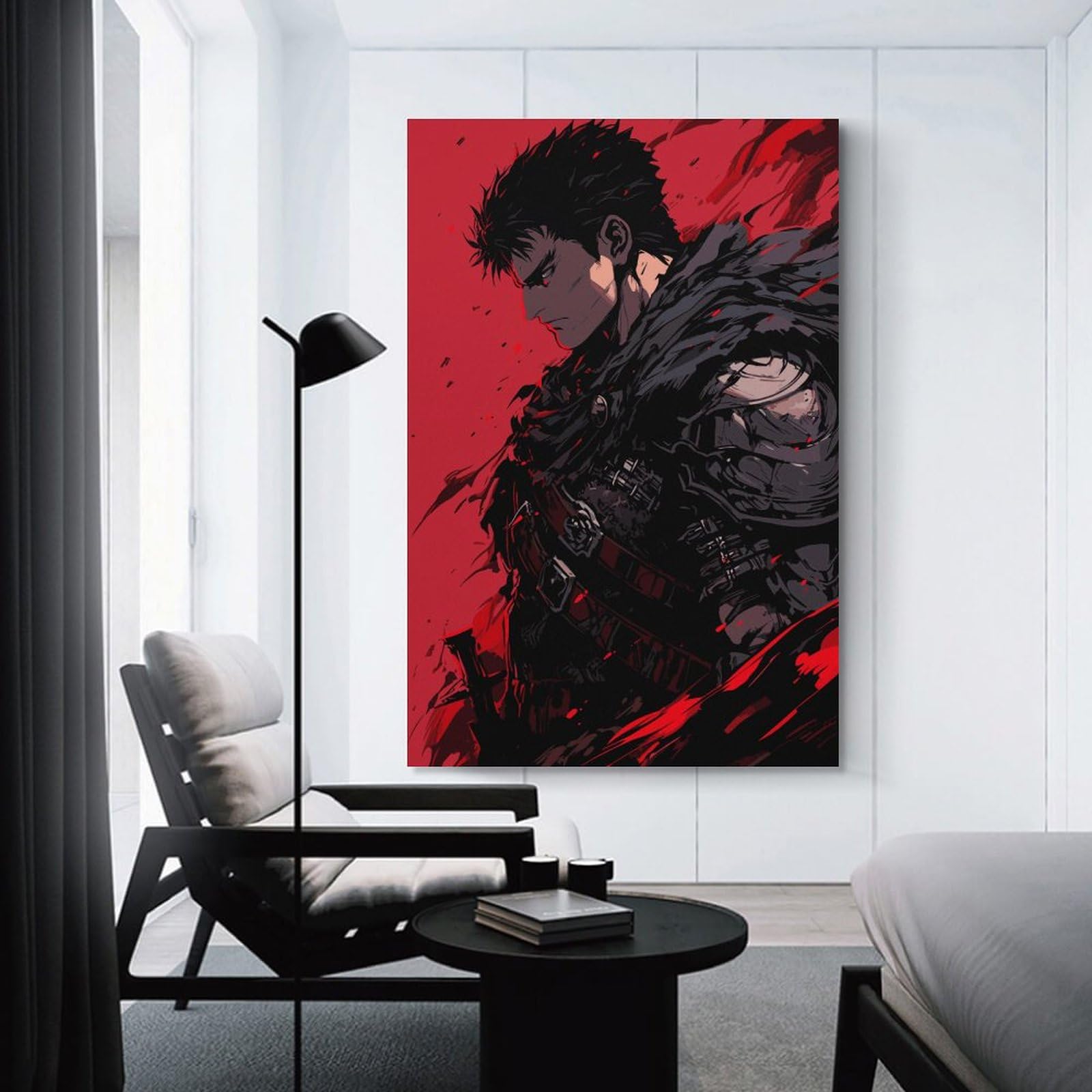SECOLI Berserk Klassisches Anime-Leinwand-Poster, dekoratives Gemälde, Wandkunstdruck, modernes Dekor, ungerahmt, 40 x 60 cm