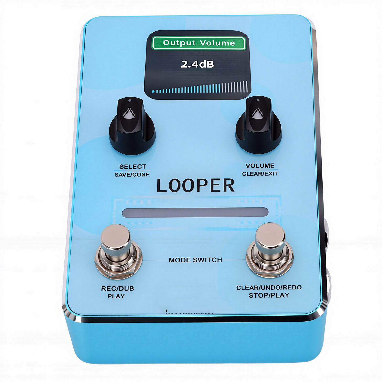 Pedale Looper per Chitarra, Overdub Looper Illimitato con Audio a 44,1 KHz e Display LED per la Scrittura di Canzoni Dal Vivo