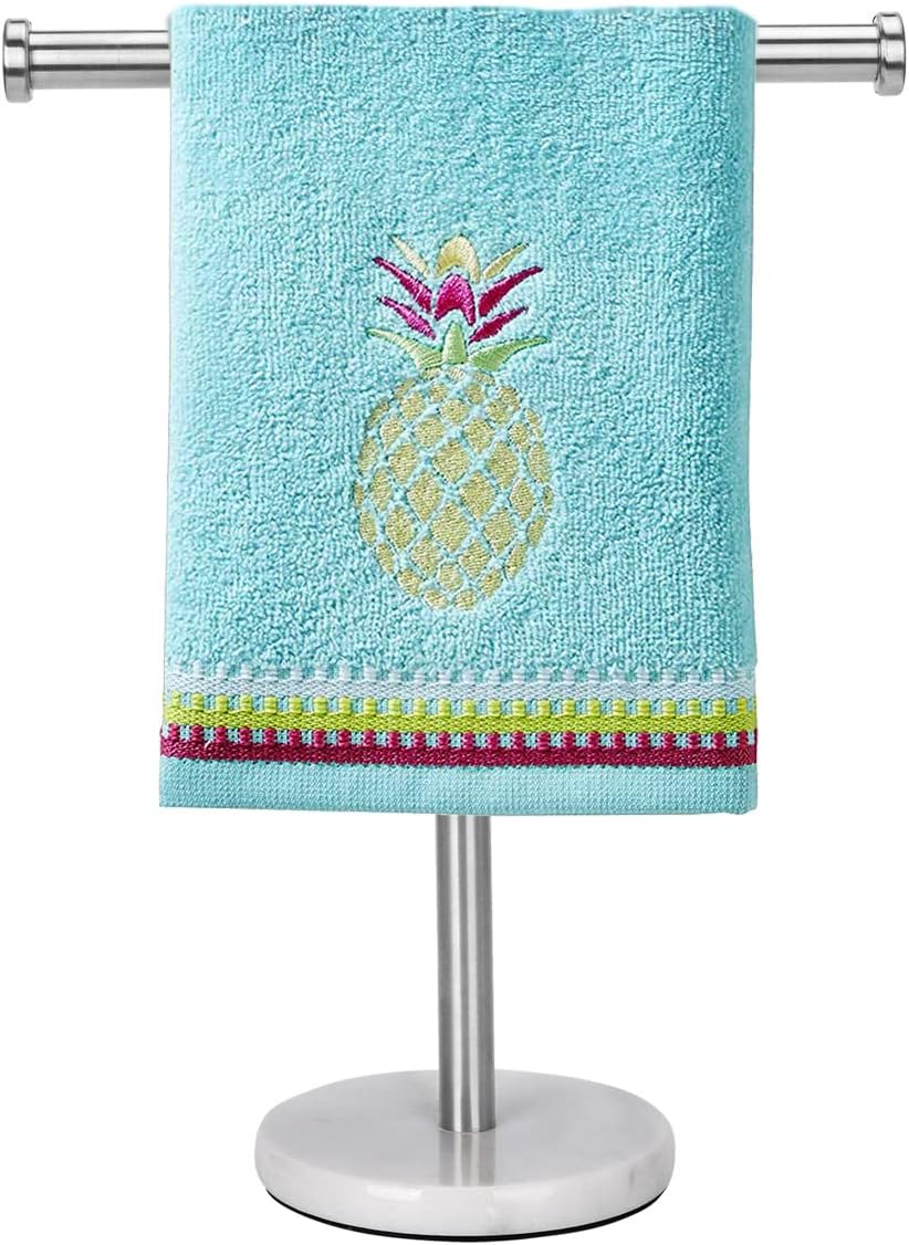 Hand Towel Holder Stand with Heavy Base, Hand Towel Rack for Bathroom (Stainless Steel, Gold Brushed)