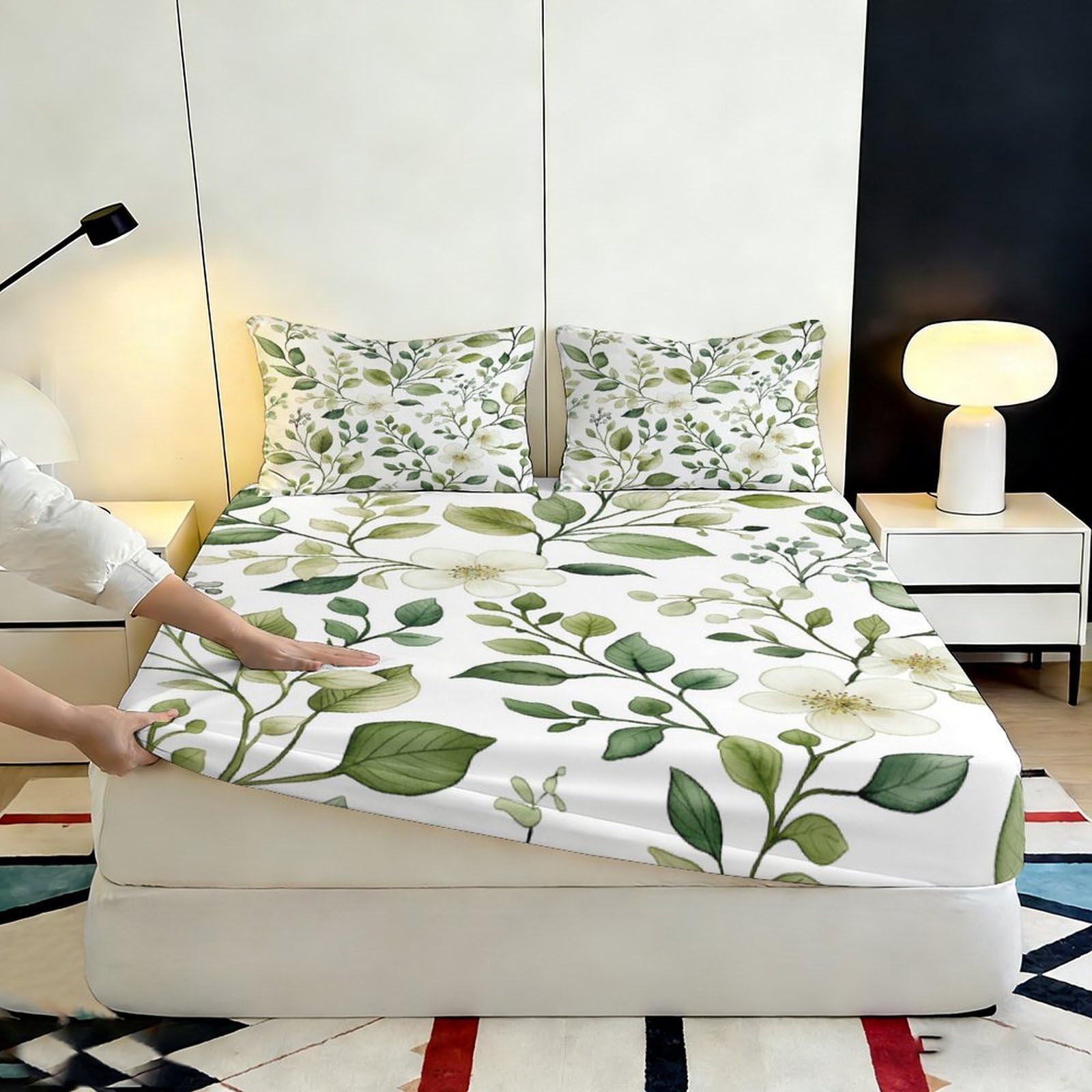 3D Printed Collie Motiv Mattress Cover, Microfaser Bed Sheet, rutschfest