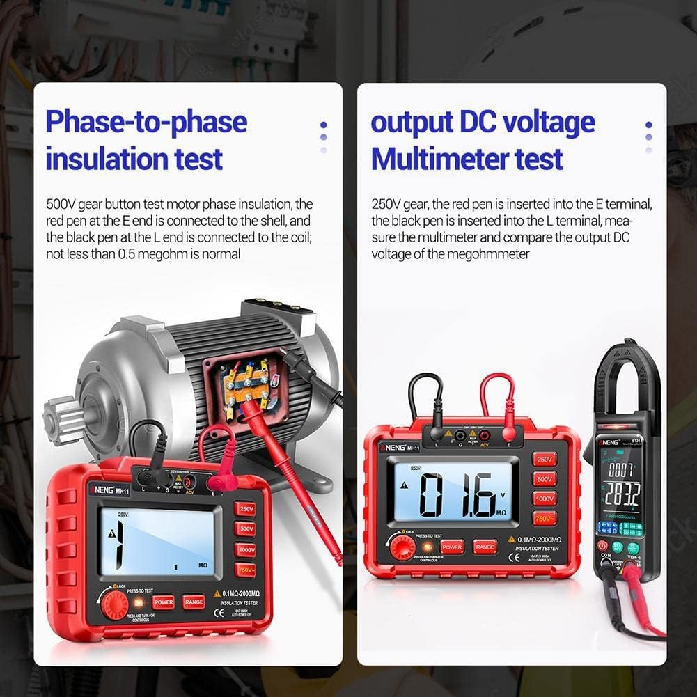 Examples of insulation and multimeter testing with Aneng MH11
