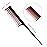 Patelai 3 Pieces Hair Styling Set - Fluffy Brush, Rat Tail Comb, and Triple Teasing Comb for Back Combing (Black)