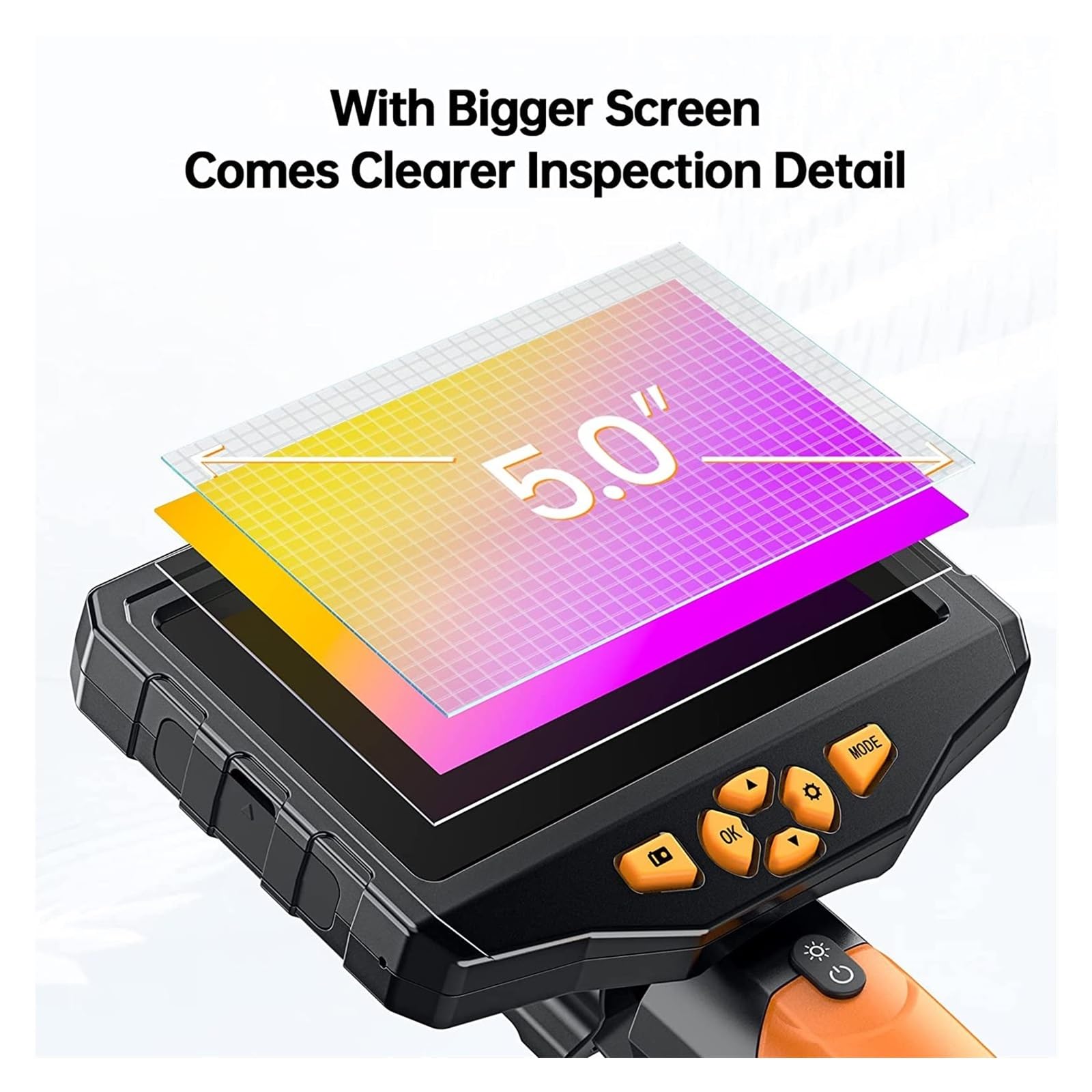 Kamera inspekcyjna endoskopu Przemysłowa Kamera Inspekcyjna 2,0 MP Do Rur Samochodowych 1080P Boroskop Z Rurką Węża Z Twardym Drutem I Kartą 32 GB(3M,12.5mm Autofocus)