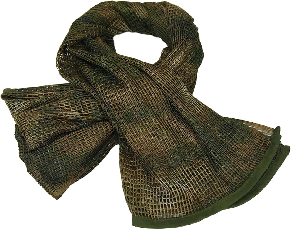 HYOUT Táctico Militar Cuello Bufandas Camo Bufanda Francotirador Velo Desierto Shemagh para Wargame Deportes al aire libre