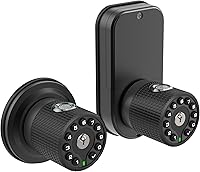 Vista 1 de Double Sided Keyless Door Knob Lock with Fingerprint and Keypad, Smart Doorknob with Dual Cylinders for Exterior or Interior Door(Double Sided