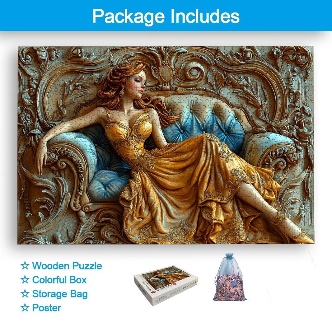 Puzzle 1000 Piezas, Puzzle Mujer de Madera para Adultos, Regalos -2638