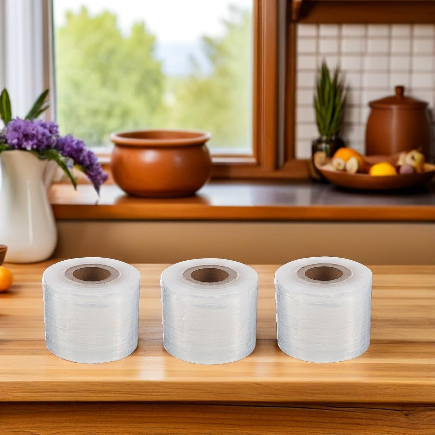 Didiseaon 16 Rolls Food Wrap Stretch Film 5cm Wide High-transparency Cling Plastic Wrap for Takeout Food Packaging and Kitchen Fresh-keeping Insulation