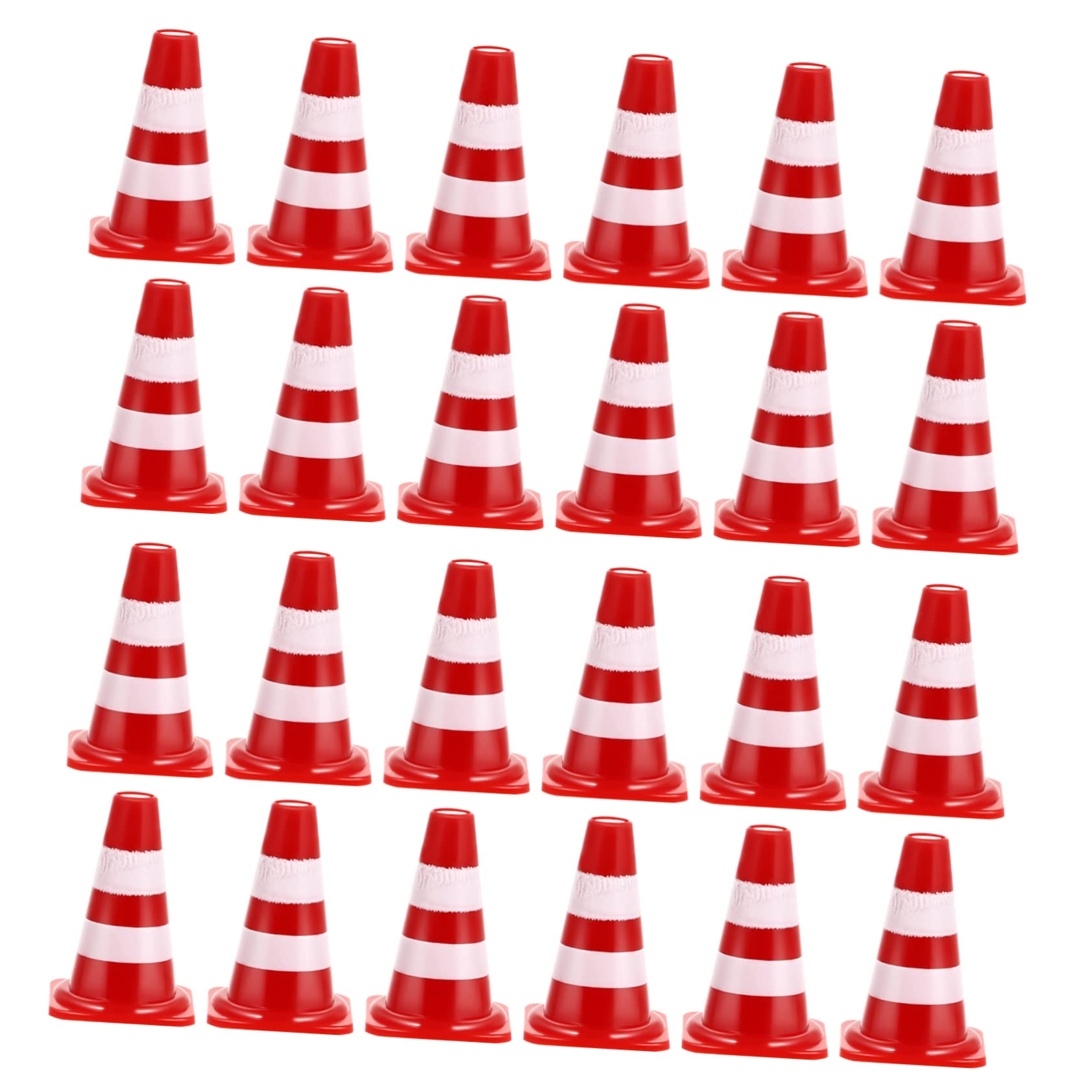 CIYODO 60pcs Mini Orange Cones Street Cones Set Realistic Simulation Educational Traffic Signs for Kids