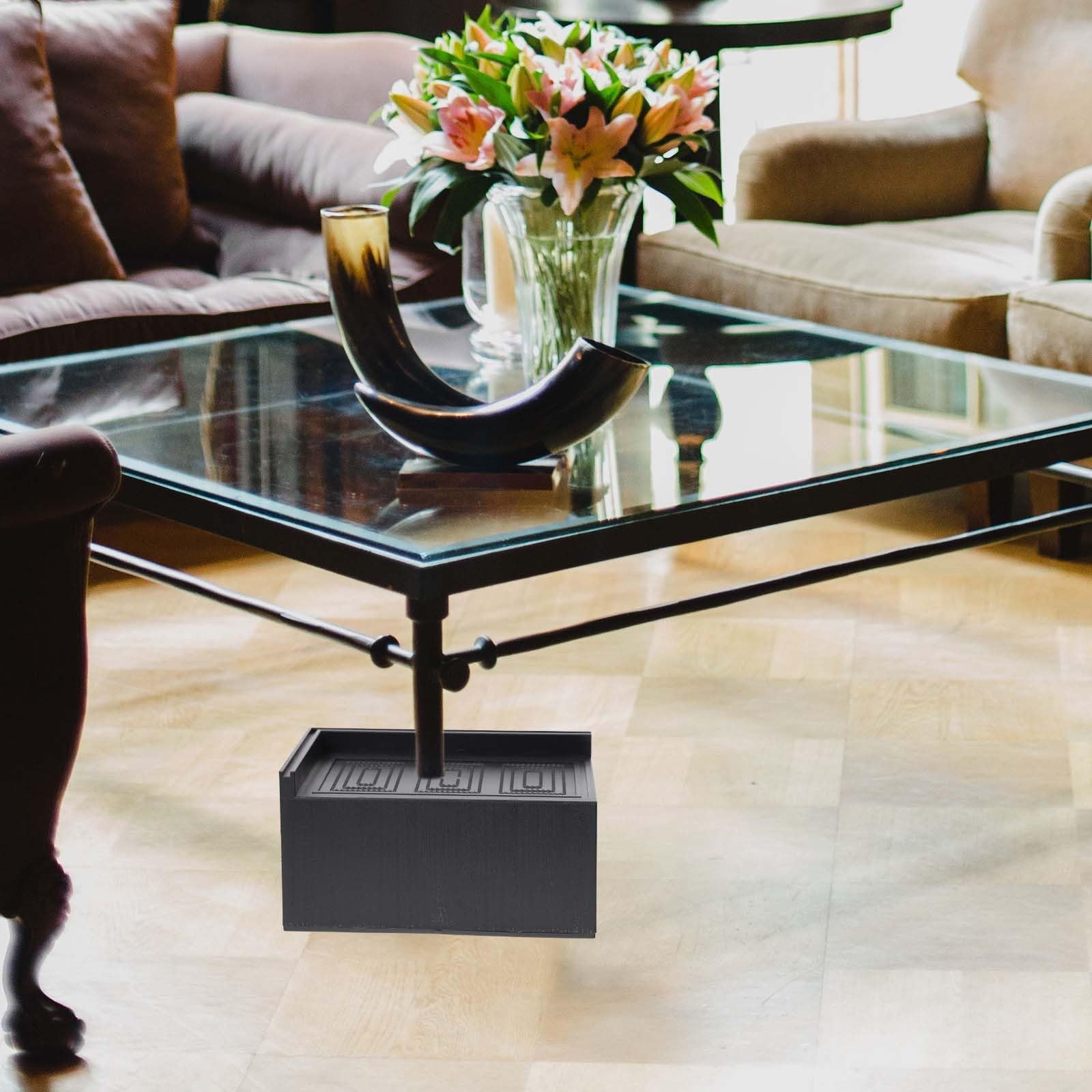 UKCOCO Elevadores Niveladores de Muebles de Goma Negro 4piezas para Patas de Muebles Fácil Instalación Ideales para Escritorio y Mesa de Noche