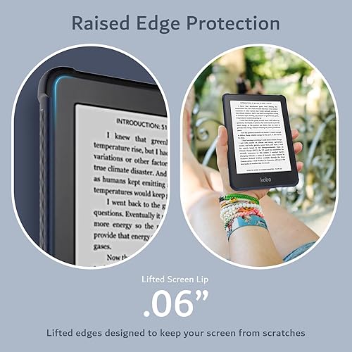 Vista 22 de TUDIA SKN - Funda diseñada para Kobo Clara 2E (6 pulgadas), esquinas reforzadas, a prueba de golpes, delgada, antiamarilleamiento, parte trasera