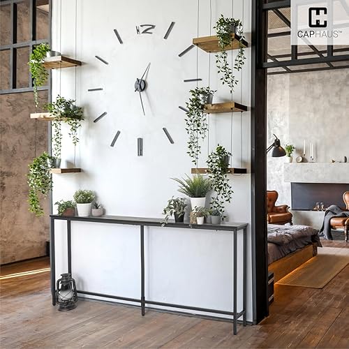 Miniatura 8 de CAPHAUS Mesa consola estrecha y larga de 63 pulgadas para entrada, mesa de sofá de diseño clásico estrecha y larga para sala de estar, mesa de sofá