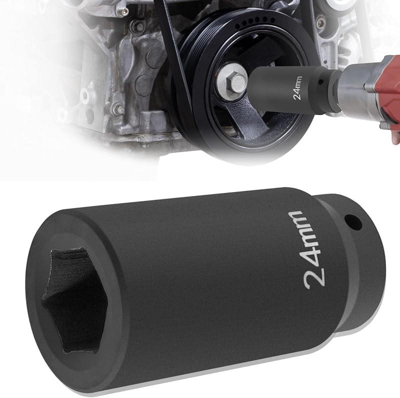 Soquete de Impacto 24 mm para Parafuso do Virabrequim Sunluway GM LS – 1 unidade