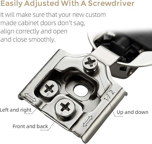 Miniatura 3 de Ravinte Paquete de 10 5 pares de bisagras de gabinete superpuestas de 12 pulgada para cocina, bisagras de gabinete de cierre suave, bisagras de