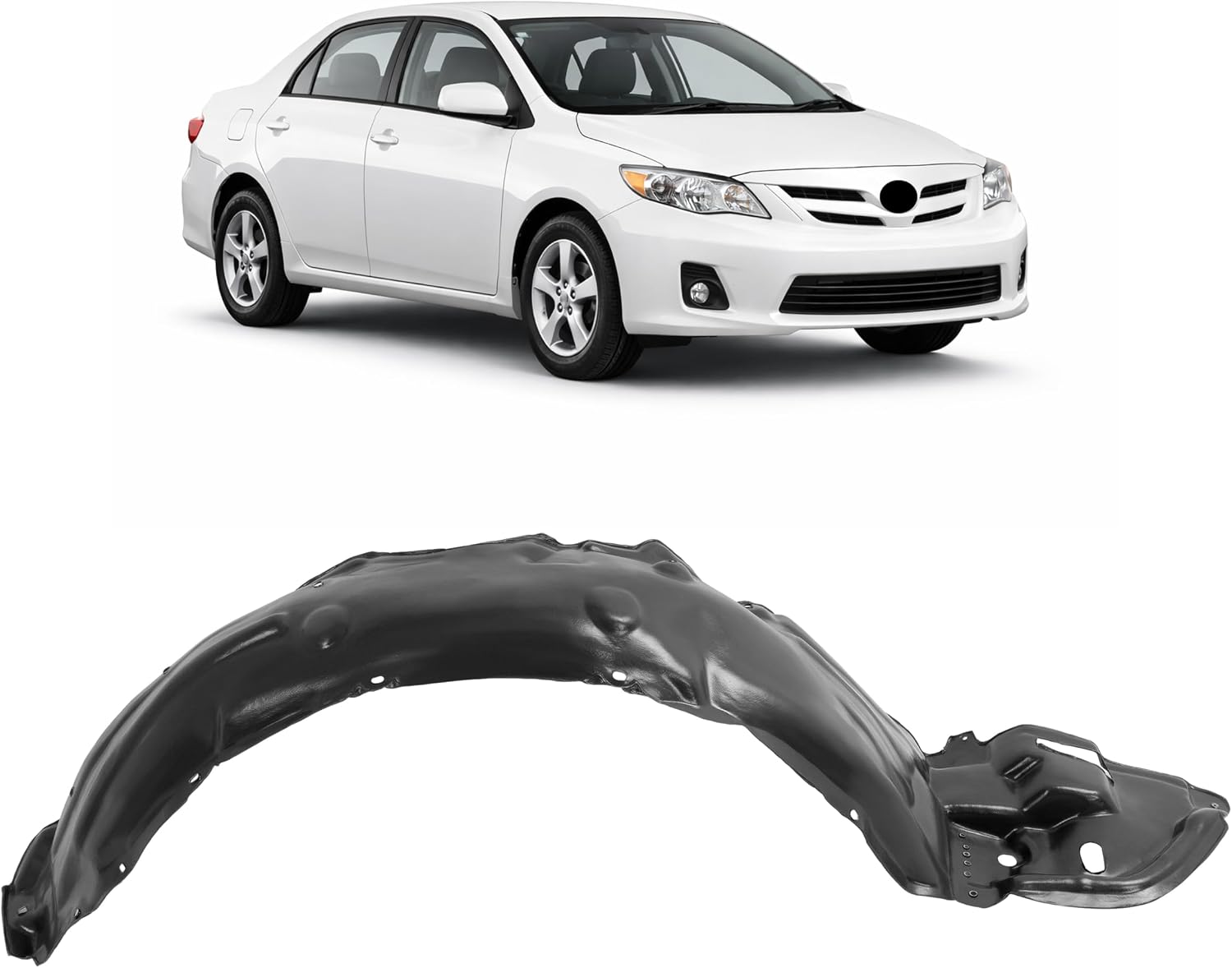 ALMULOO Fender Liner Compatible with 2011-2013 Corolla