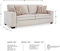 Vista 3 de Signature Design by Ashley Aviemore Coastal Sofa with 2 Accent Pillows, Beige