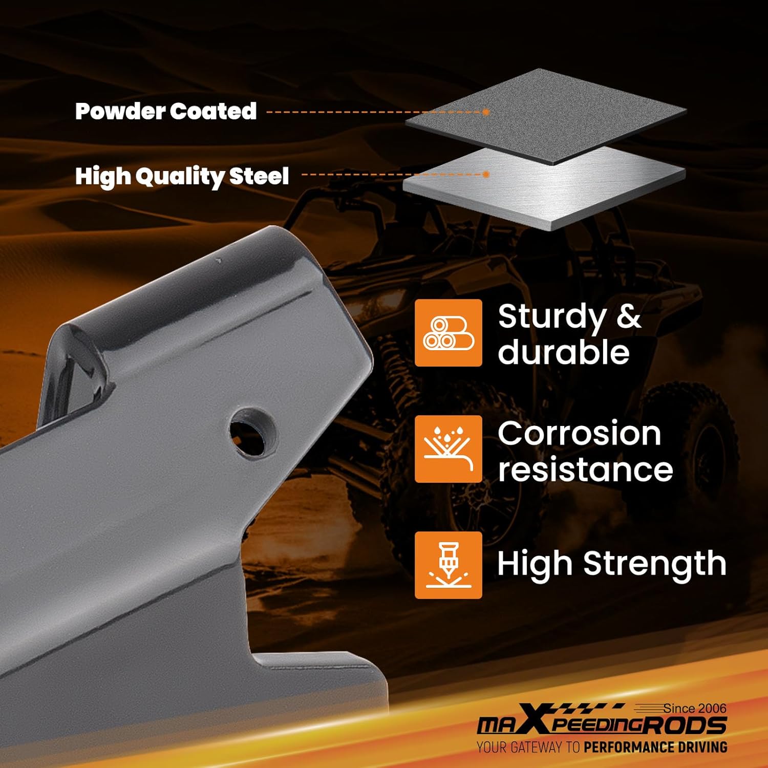 maXpeedingrods Winch Mount Plate Bracket for Honda Foremen TRX500, Rancher TRX420, Rubicon TRX500 2014 2015 2016 2017 2018 2019