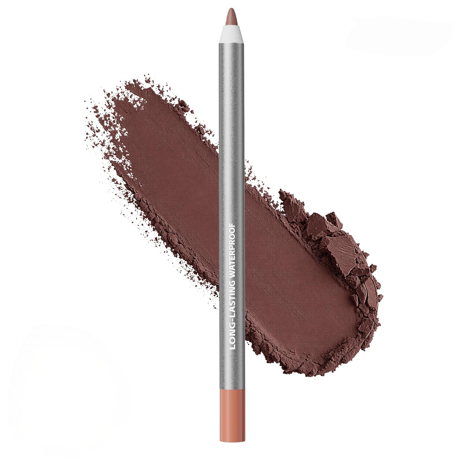 CNLAWKUO Lip Liner with Built‑in Sharpener, Creamy Highly‑Pigmented Lip Pencil, Waterproof & Smudge‑Proof Long‑Lasting for Sculpting Full Lips, Multiple Nude Brown shades Dark Cocoa