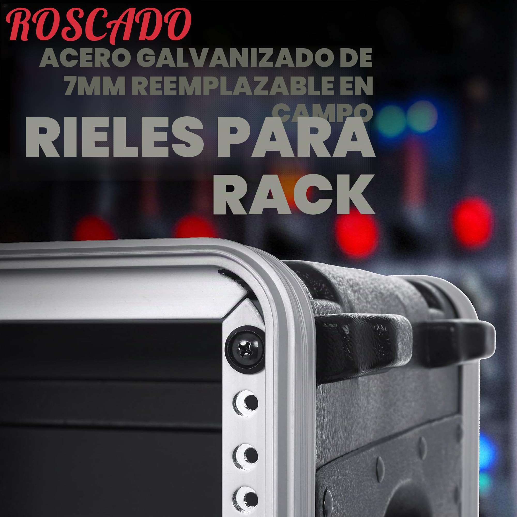 Gator Cases Rack Ligero y rodante 8U con pestillos Resistentes, asa de Remolque retráctil y Ruedas empotradas; Profundidad estándar 19.25" (GRR-8L)