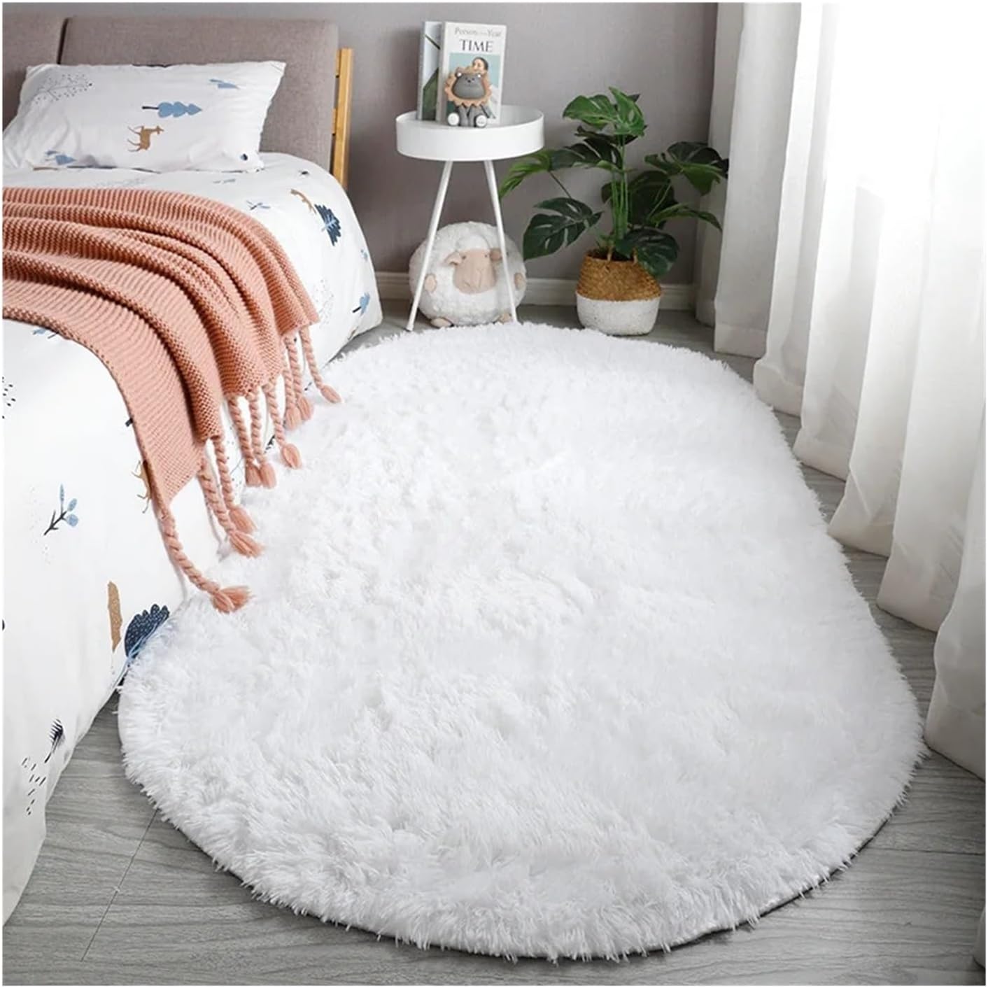 Rugs for Living Room Popular Silk Wool Carpet, Living Room Dirt-Resistant Coffee Table Rug, Girl's Bedroom Bedside Matt, Home Decor(SM-018,80X160CM (2.6X5.3FT)