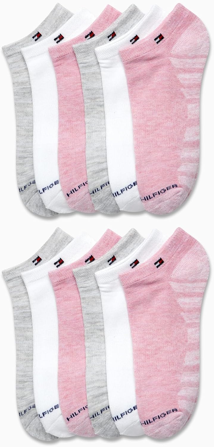 Tommy Hilfiger Womens No Show Socks - 12 Pack Lightweight Athletic Performance Cushioned Low Cut Running Socks for Women - Image 3