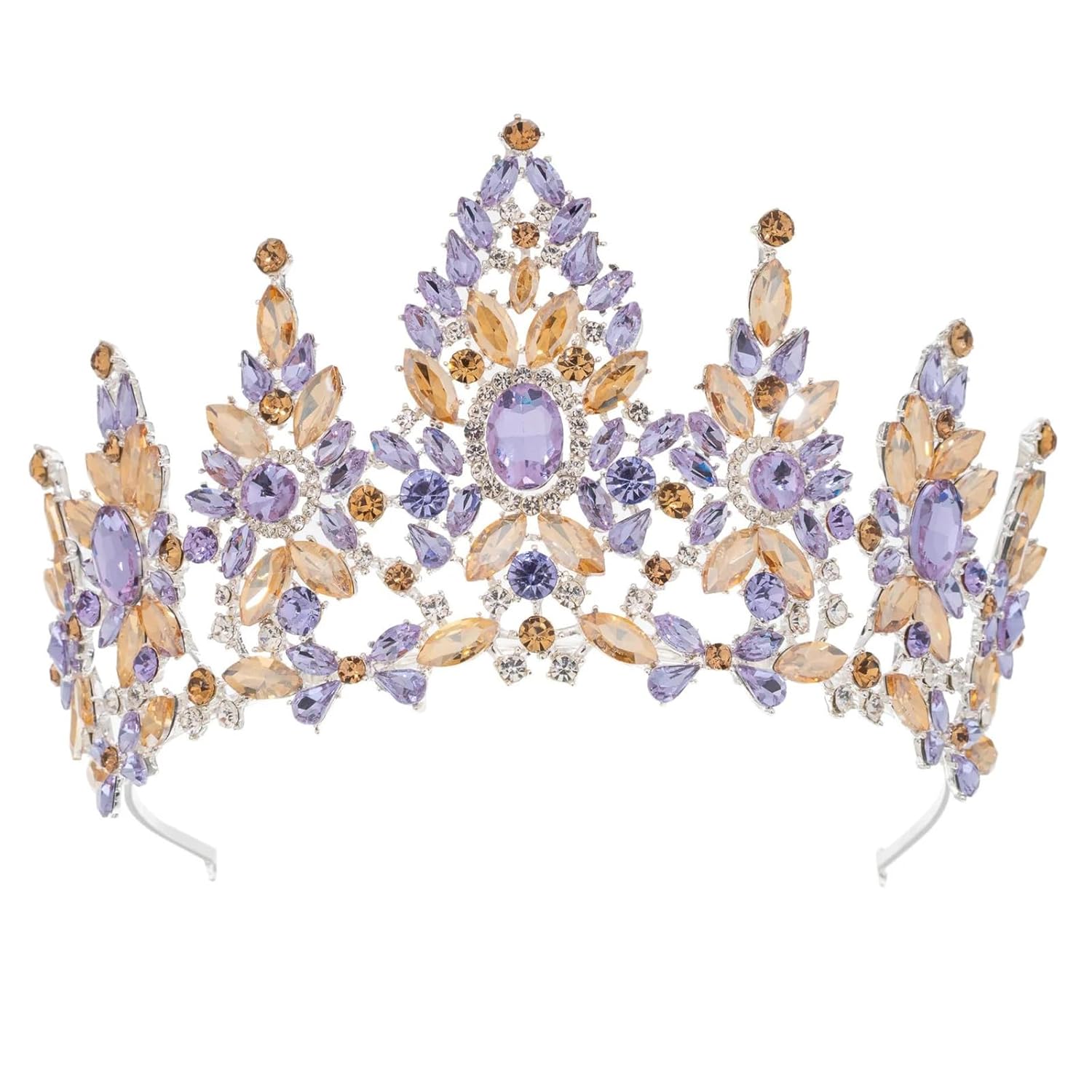Luxury Crystal Tiara Crown For Women Royal Queen Rhinestone Headpiece Bridal Wedding Prom Pageant Party Accessories