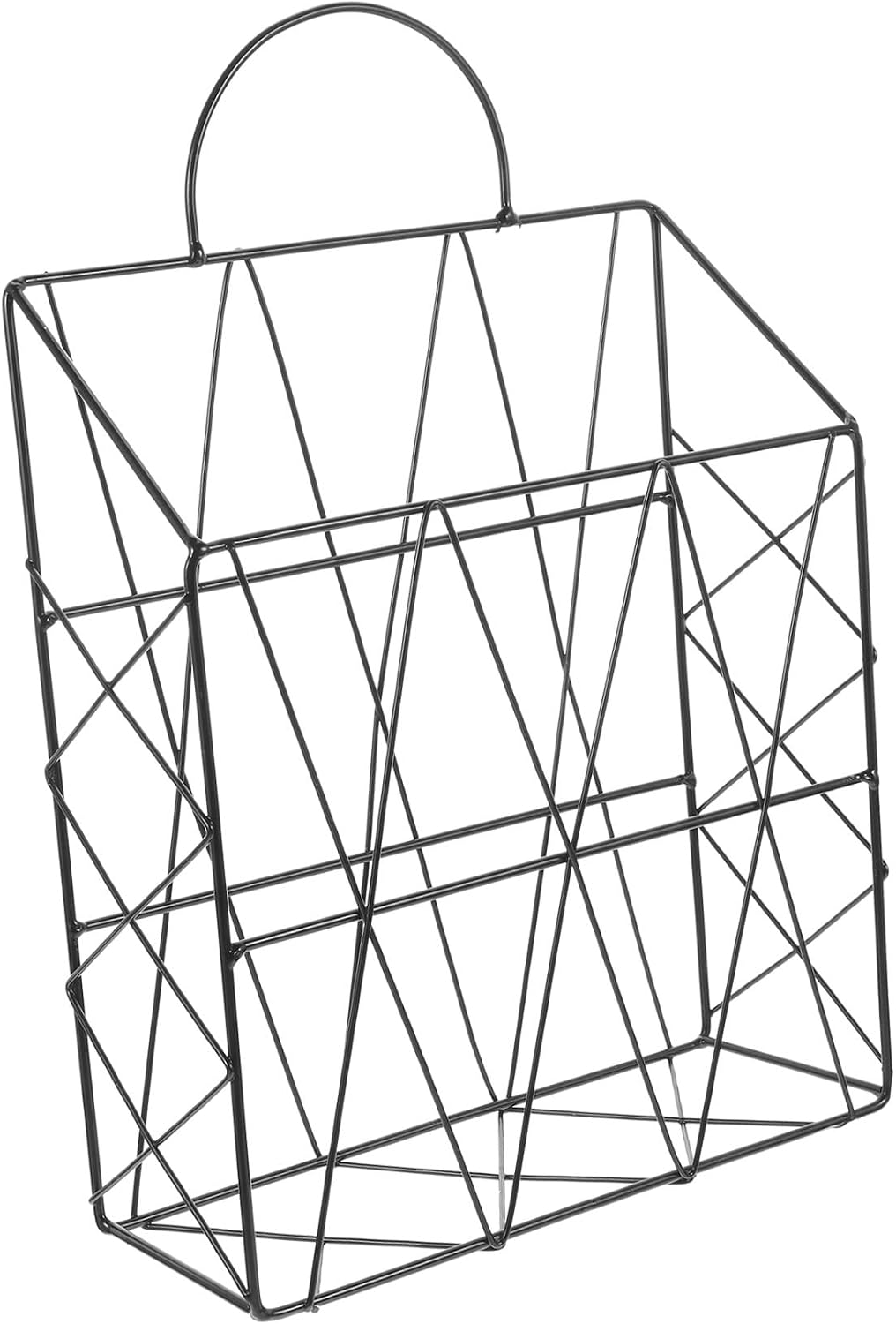 Hanging Wall Files Magazine Holder Decorative Wire Mounted Storage Baskets for Organizing Magazines Books Newspapers Office Home Bedroom Living Room