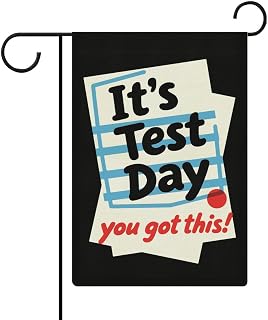 It's Test Day You Got This Teacher Testing Garden Flag 12x18 Inch Double Sided for Outside Small Burlap Welcome Yard Decorations