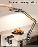 LUXSURE Luce ad Anello con Supporto Cellulare per Video dall'alto, 10'' Ring Light da Tavolo con Braccio Flessibile e Telecomando Bluetooth per Telefono per Registrazione Video, Cucina, Live Streaming - 4