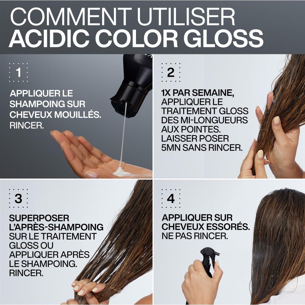 REDKEN - Leave In Acidic Color Gloss - Spray Thermoprotecteur Sans Rinçage - Hydrate, Démêle & Protège de la Chaleur - Cheveux 13x Plus Doux - 6x Plus d'Hydratation - Cheveux Colorés - 190 ml