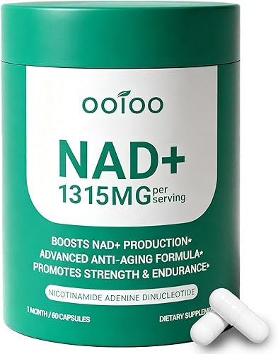 Suplemento NAD+ de 1315 mg con resveratrol - NAD+ liposomal para una máxima absorción - Salud celular avanzada, energía y apoyo antienvejecimiento -
