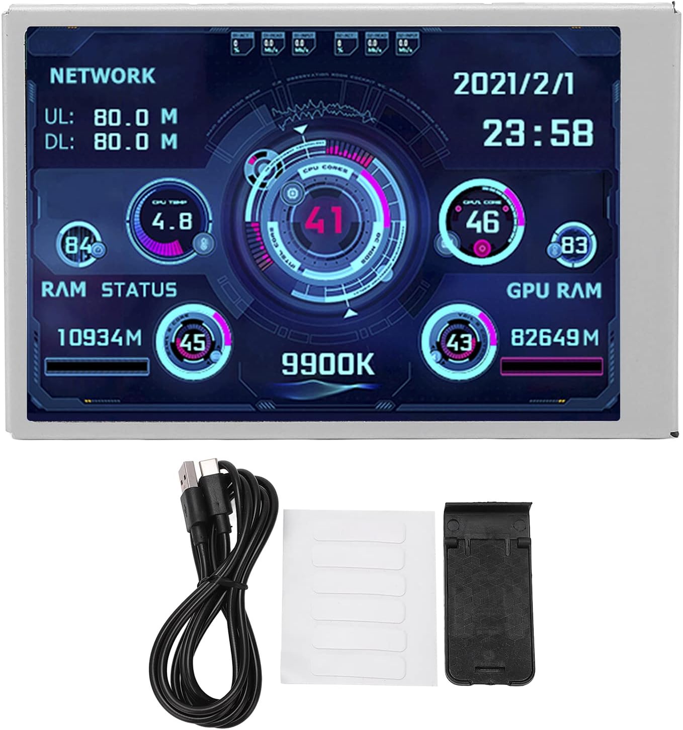 Monitor Mini USB-C IPS para Monitoreo de Equipos Electrónicos