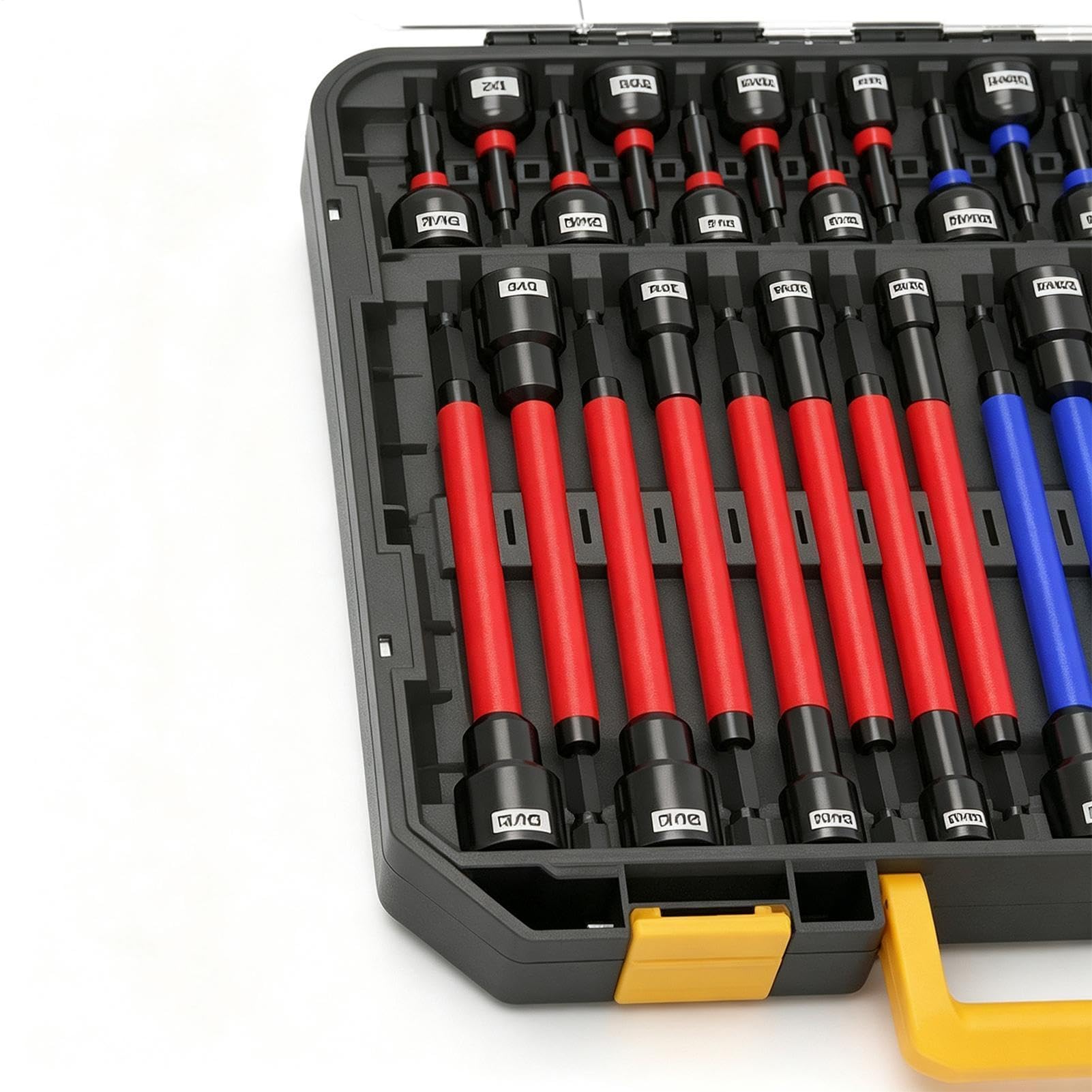 Magnetic Nut Driver Set High Torque Sockets, 62 Piece Drill Bit Adapter | Mocny uchwyt magnetyczny, zestaw narzędzi do naprawy samochodów, prac budowlanych, domu, garażu