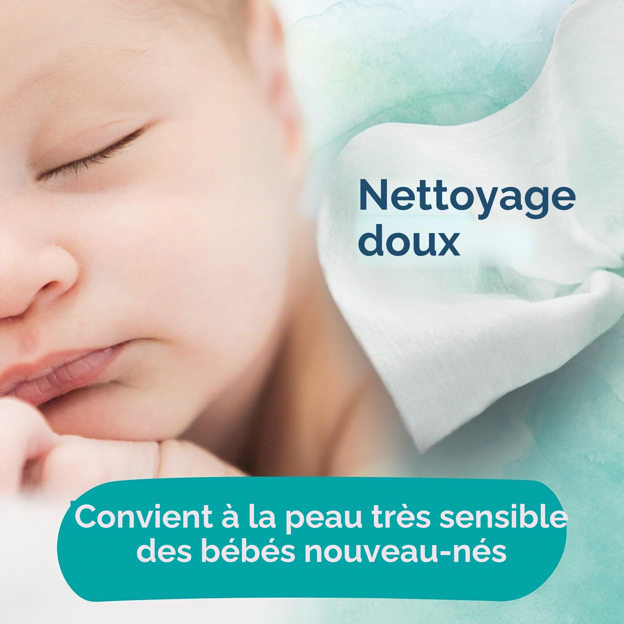 Pampers Harmonie Protect & Care Lot de 9 paquets de 44 lingettes humides = 396 lingettes humides qui aident à restaurer le pH naturel de la peau