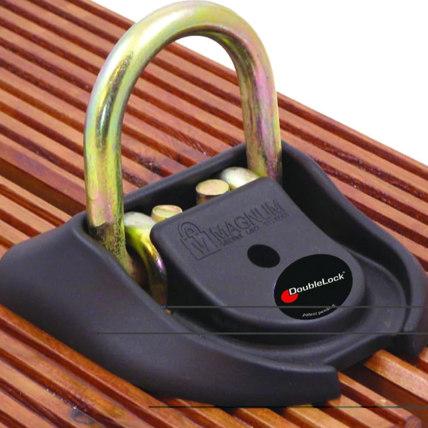 DoubleLock Croc Universal Anchor - Dock Cleat Lock – Collapsible Heavy-Duty Mount with Safety Bolts - Marine & Industrial Applications – Bike and E-Bike Security Anchor