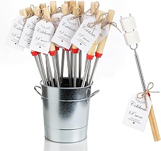 24 Sets S'mores Party Favor Includes Smores Sticks for Fire Pit Celebrat...