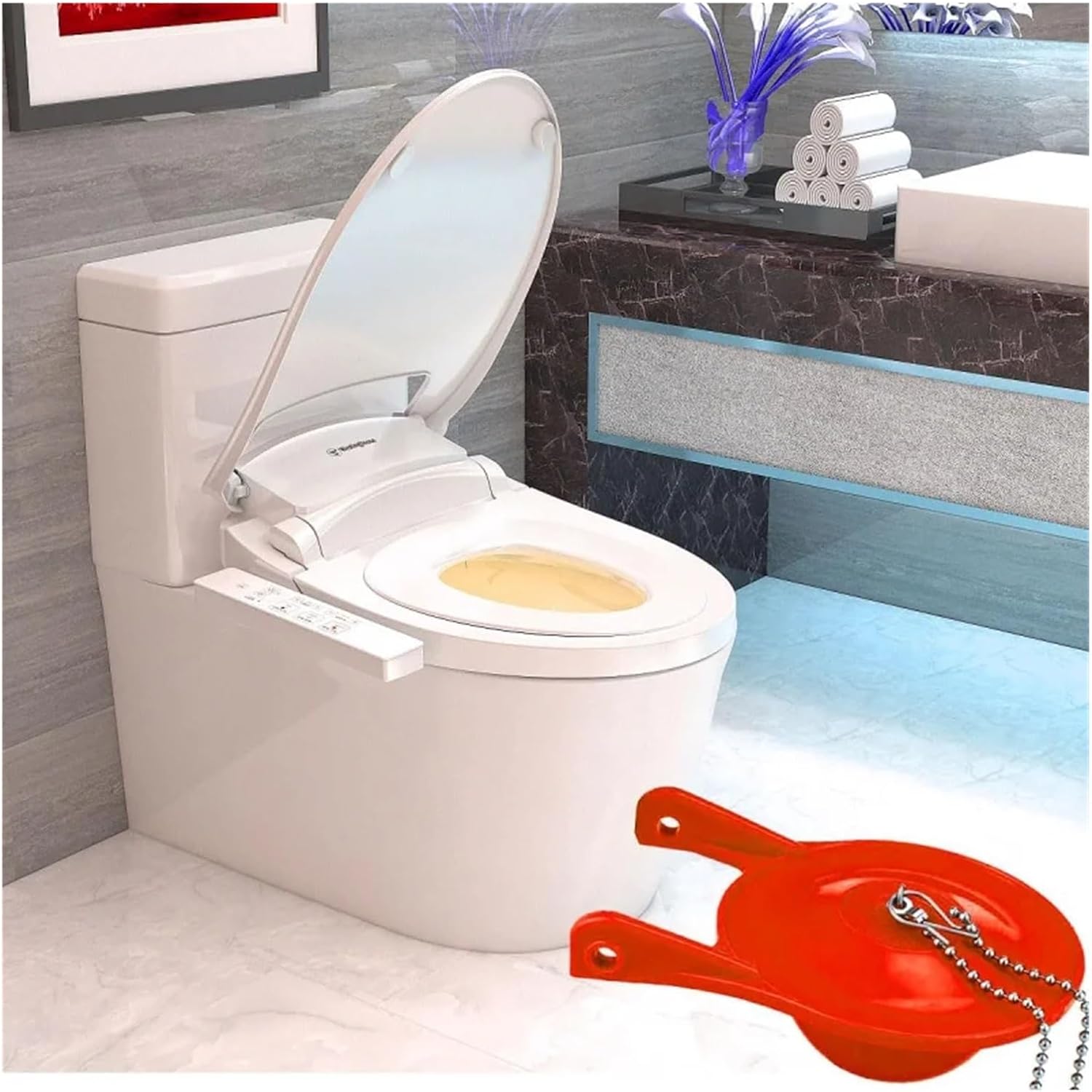 Durable 4-piece Toilet Flush Valve Replacement Kit, Compatible With Most Toilets; Includes Hardware.