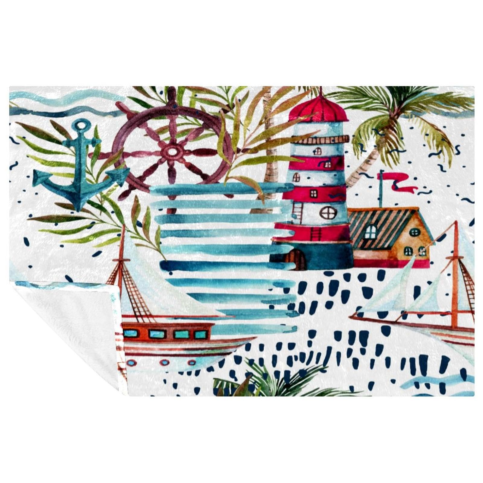 Couverture douce Lighthouse pour des moments de tendresse chaleureux sur le canapé