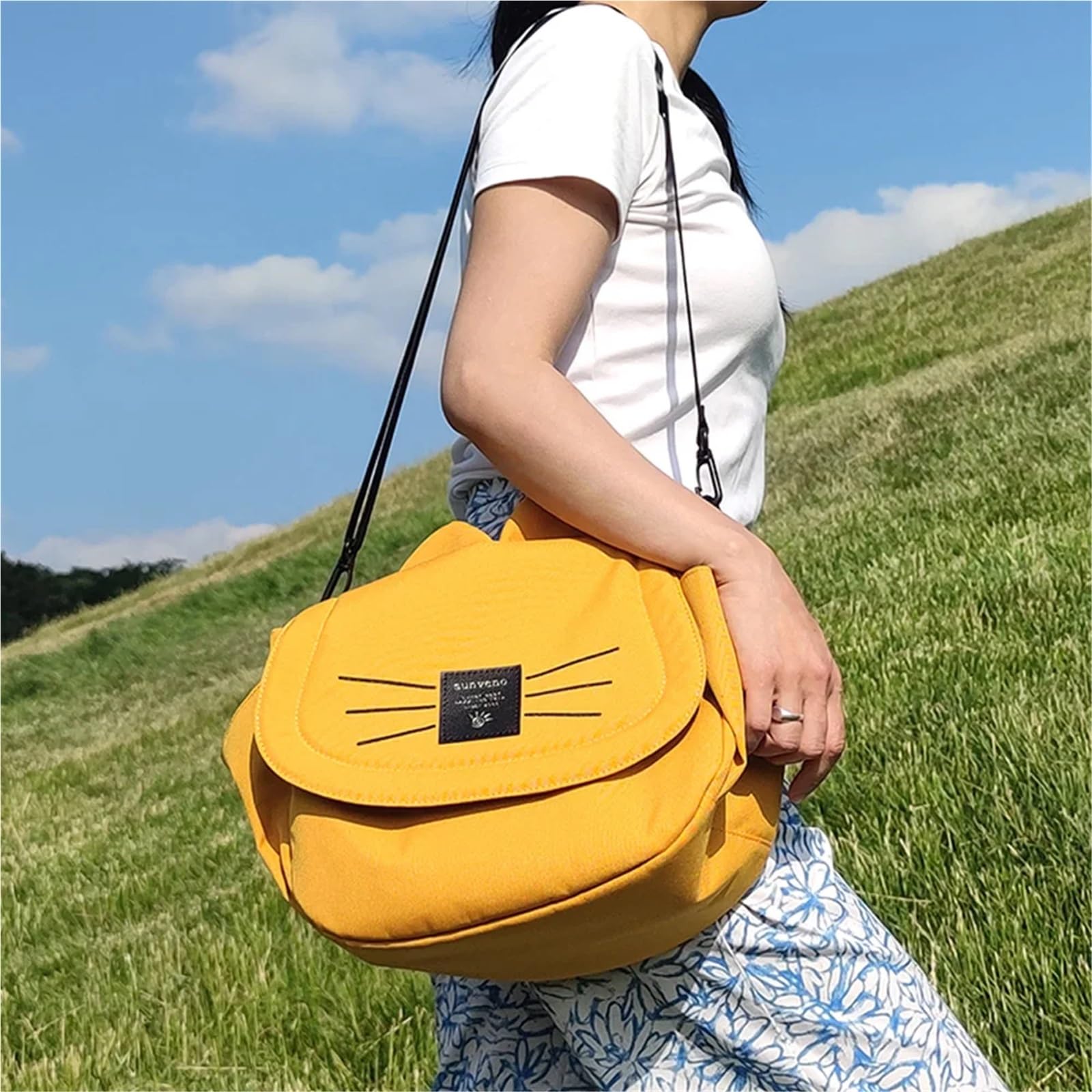 Wickeltasche Windeltasche Große Kapazität Mama Reisetasche Mutterschaft Universal Kinder Kinderwagen Taschen Organizer(Yellow)