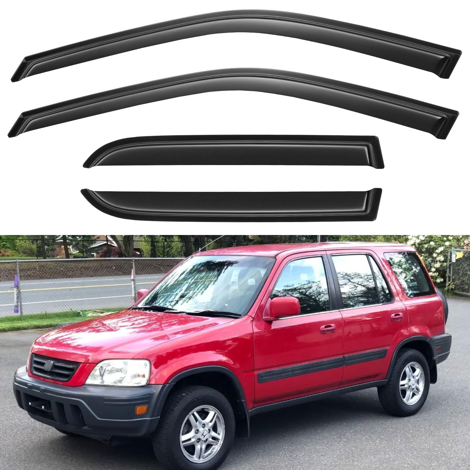 Window Visors Rain Guards for 1997 1998 1999 2000 2001 Honda CRV CR-V