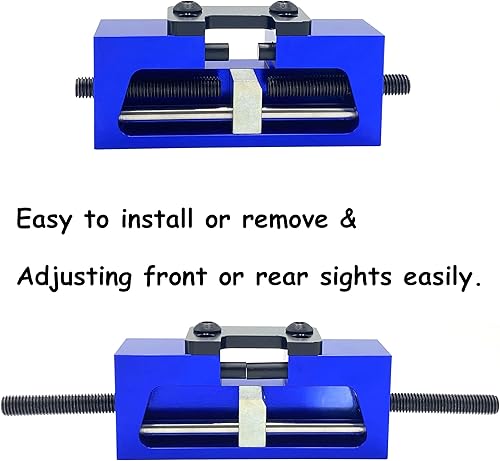 Miniatura 3 de Ficero Herramienta universal de empuje de vista de pistola para Glock 1911 Sig Springfield y otros pistola para mira delantera o trasera