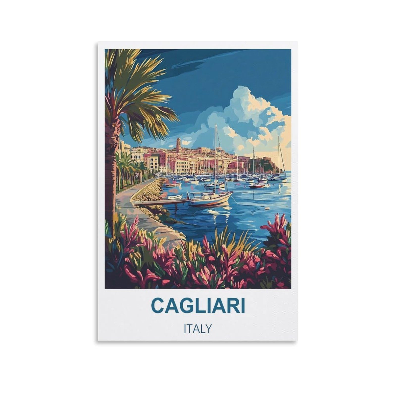 2000 Piece Puzzles for Adults Cagliari Italy Paper Jigsaw Puzzle 2000 Pieces Adult Toys Decompression Game 70x100cm