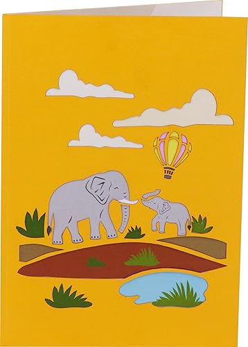 Miniatura 2 de Jungle Animals - Tarjeta de felicitación 3D desplegable para todas las ocasiones, amor, cumpleaños, Navidad, buena suerte, día del padre, día de la