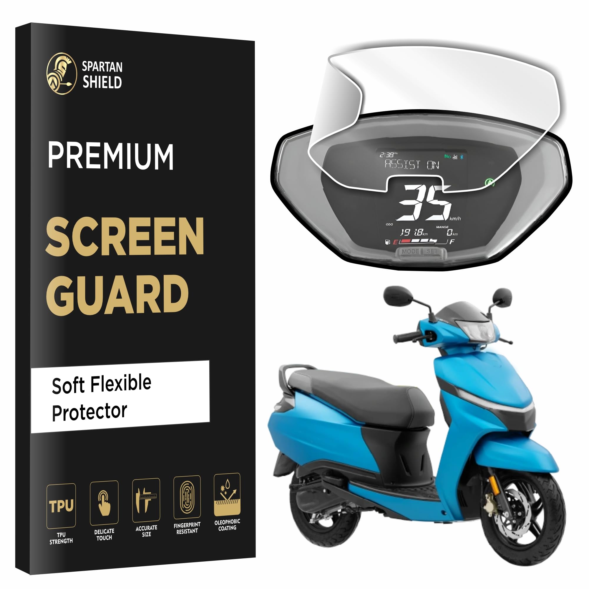 Digital Cluster Screen Guard For TVS JUPITER 113 with Button 2025 Facelift || SMARTXONNECT Disc & Drum Scooter || Anti Scratch || Water Repellant || HD Clear || Bubble Free || TFT Meter Display Instrument Cluster Console Protector Accessory 2026 [Not Tempered Glass]-image-42