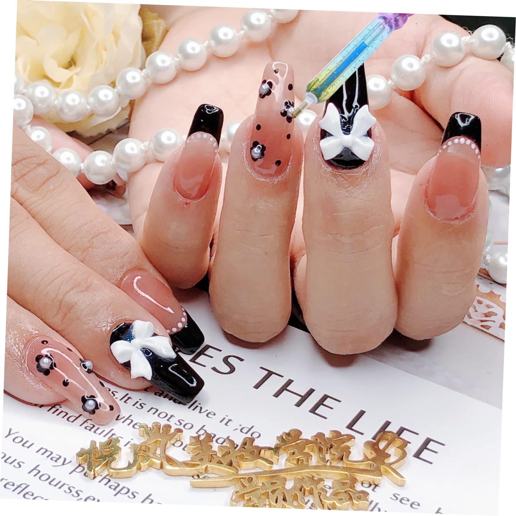 FRCOLOR 20 Pz Penna Di Perforazione Penna Per Manicure Creativa Punta Di Arte Del Penna Per Unghie Designer Di Penne Per Unghie Penna Per Pittura Per Manicure Para Uñas Plastica Abs