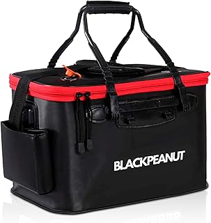 Cubo para Cebo de Pesca, Diferentes Tamaños y Colores, Articulos de Pesca Resistente, Manten Vivo Tu Cebo Más tiempo, Cubo de pesca para Pescadores (23L, Negro)