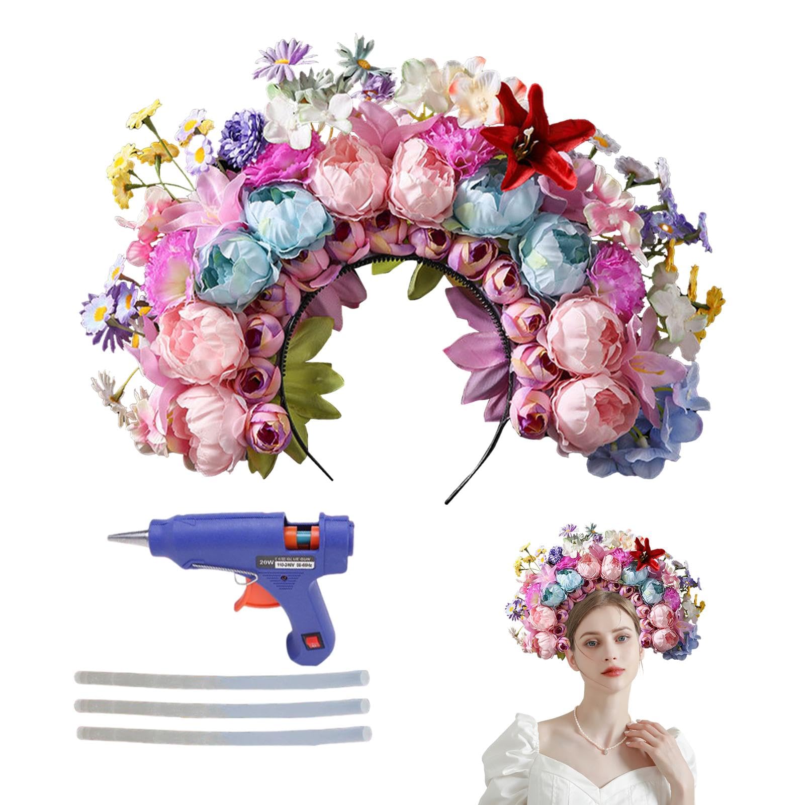 Fascia Per Capelli Con Fiore Rosa – Accessorio Primaverile Per Donne E Ragazze - 2