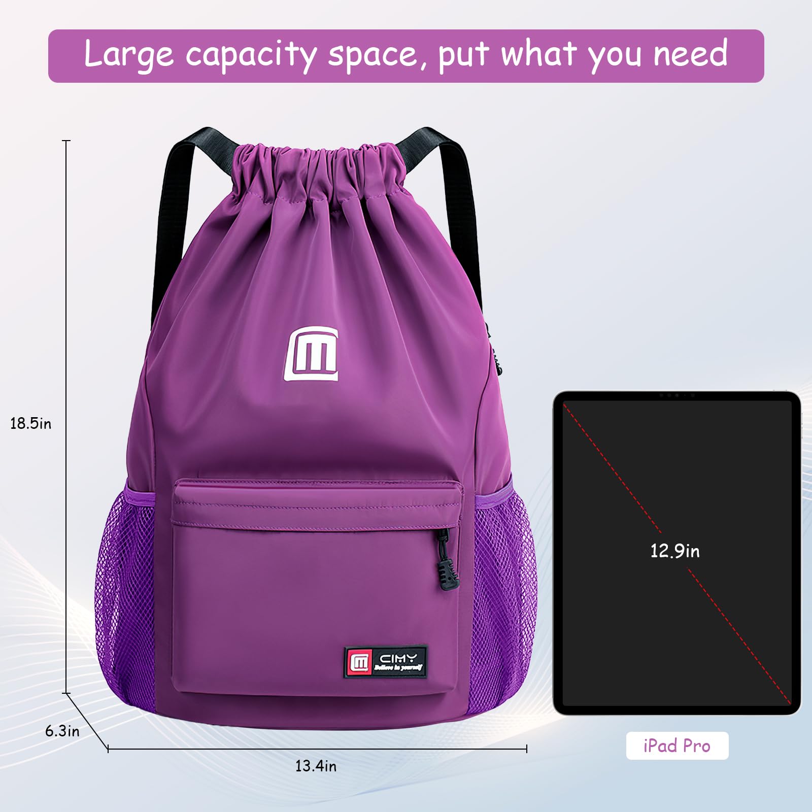 Fadeeg Sacca Sportiva,Unisex Sacchetto Sportivo Borsa Con Coulisse Sacca Palestra Sacchetta Sportiva Per Bambini E Adulti