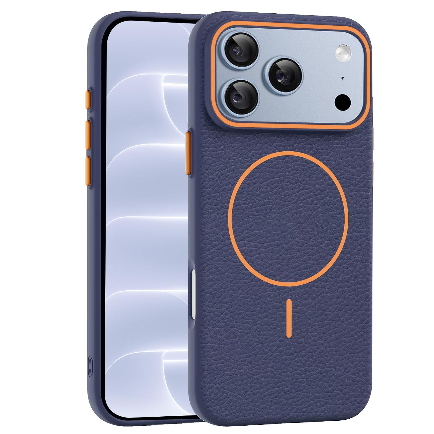 Elzzi New Lychee Texture Magnetic Phone Case for iPhone 18 Pro Max
