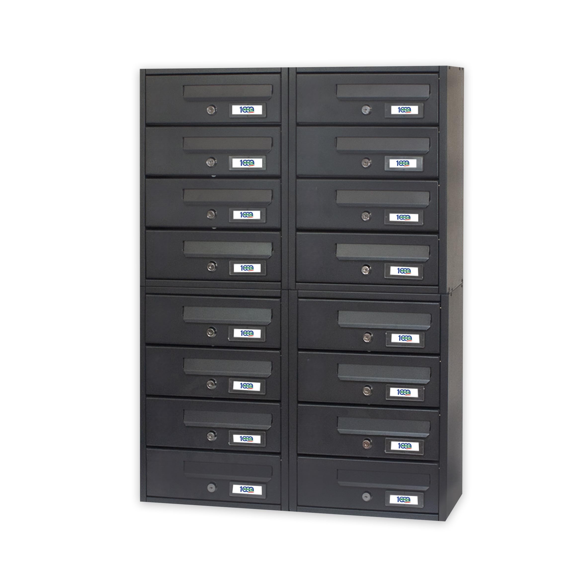 Buzón vertical para propiedad horizontal de 16 plazas 60 x 17 x 84 cm – Modelo Modular