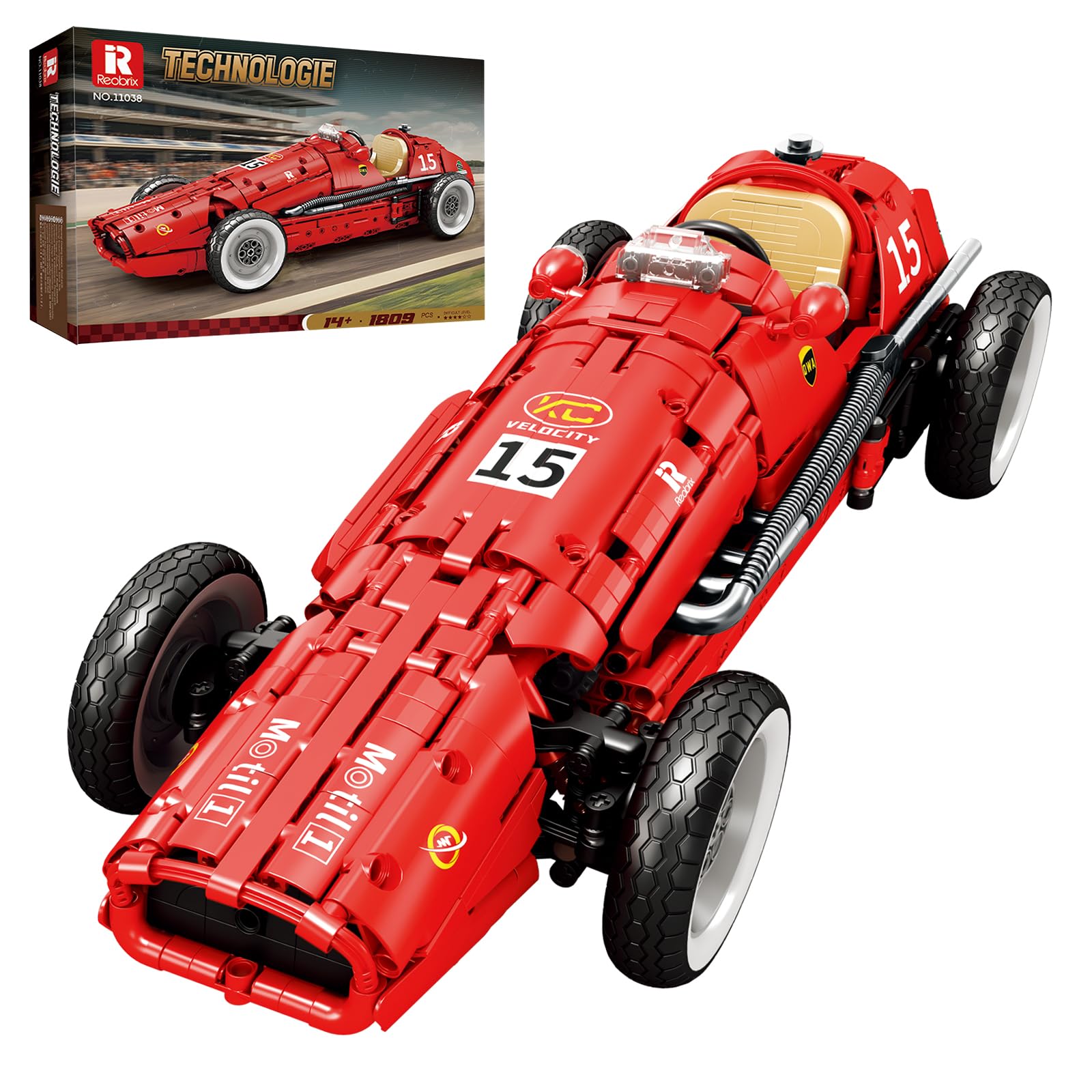 Amazon.co.jp: Reobrix F1 レトロレーシングカー組み立てセット 大人用